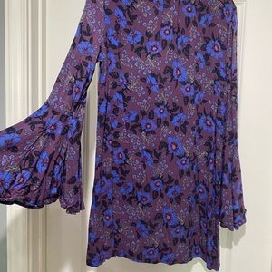 Free People mini dress, flowy sleeves